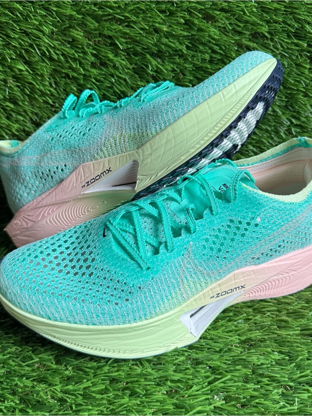 Nike Zoomx Vaporfly Next% 3 Flyknit Mint Foam-Sail Womens Sz 9 HQ3505-379 New